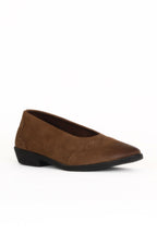 Bueno 's Structured Flat Ballerinas in brown