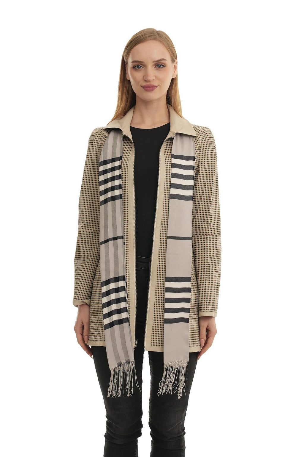 Bueno 's Long Leather Coat in burgundy navy leather