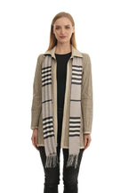 Bueno 's Long Leather Coat in burgundy navy leather