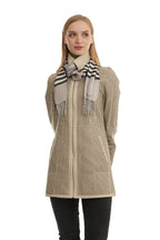 Bueno 's Long Leather Coat in yellow leather