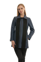 Bueno 's Long Leather Coat in mink leather