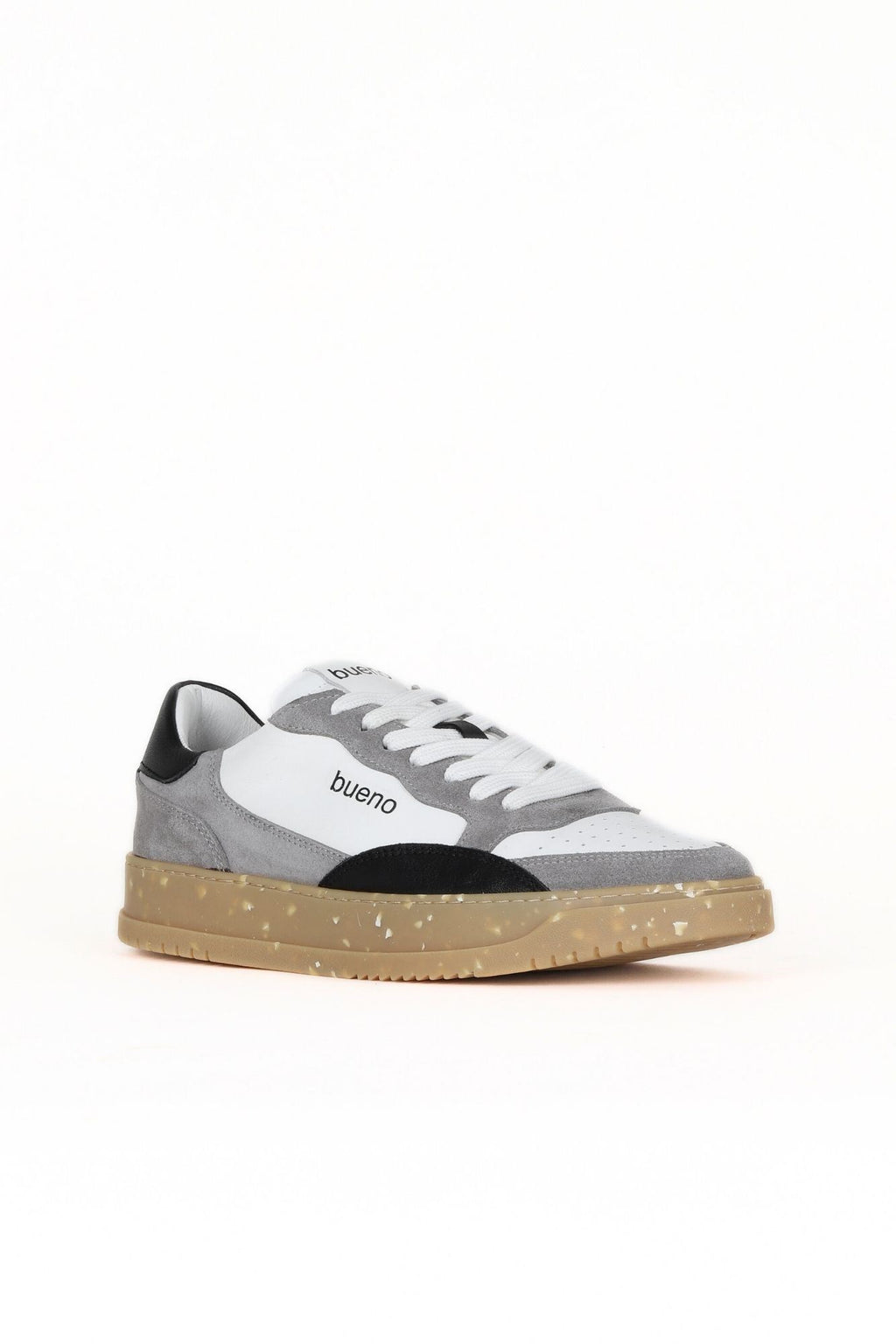 Bueno 's True Fit Daily Sneaker in white yellow leather