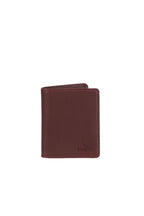 Bueno men's Vertical Leather Wallet in burgundy