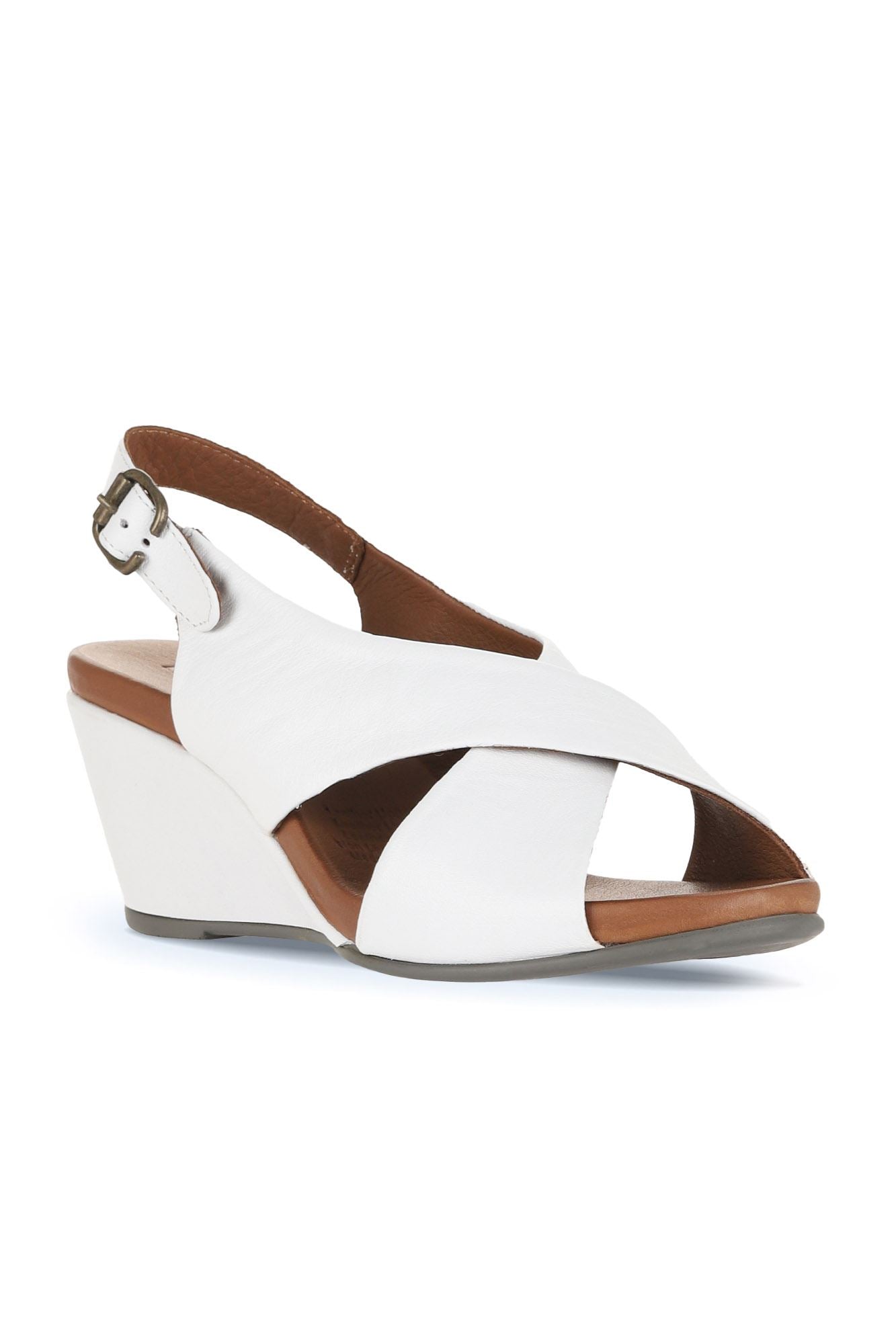 Bueno Women's Leather Wedge Sandal