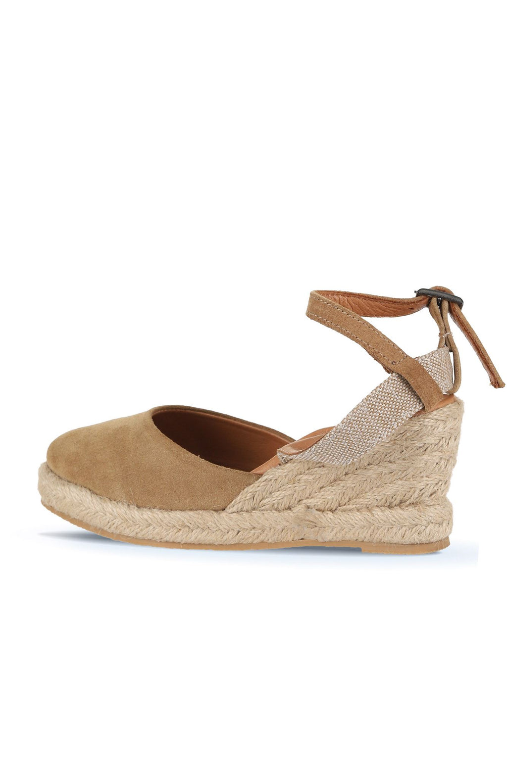 Bueno 's Nubuck Wedge Sandal in navy suede