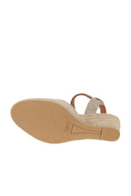 Bueno 's Nubuck Wedge Sandal in beige suede