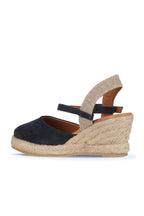 Bueno 's Nubuck Wedge Sandal in navy suede