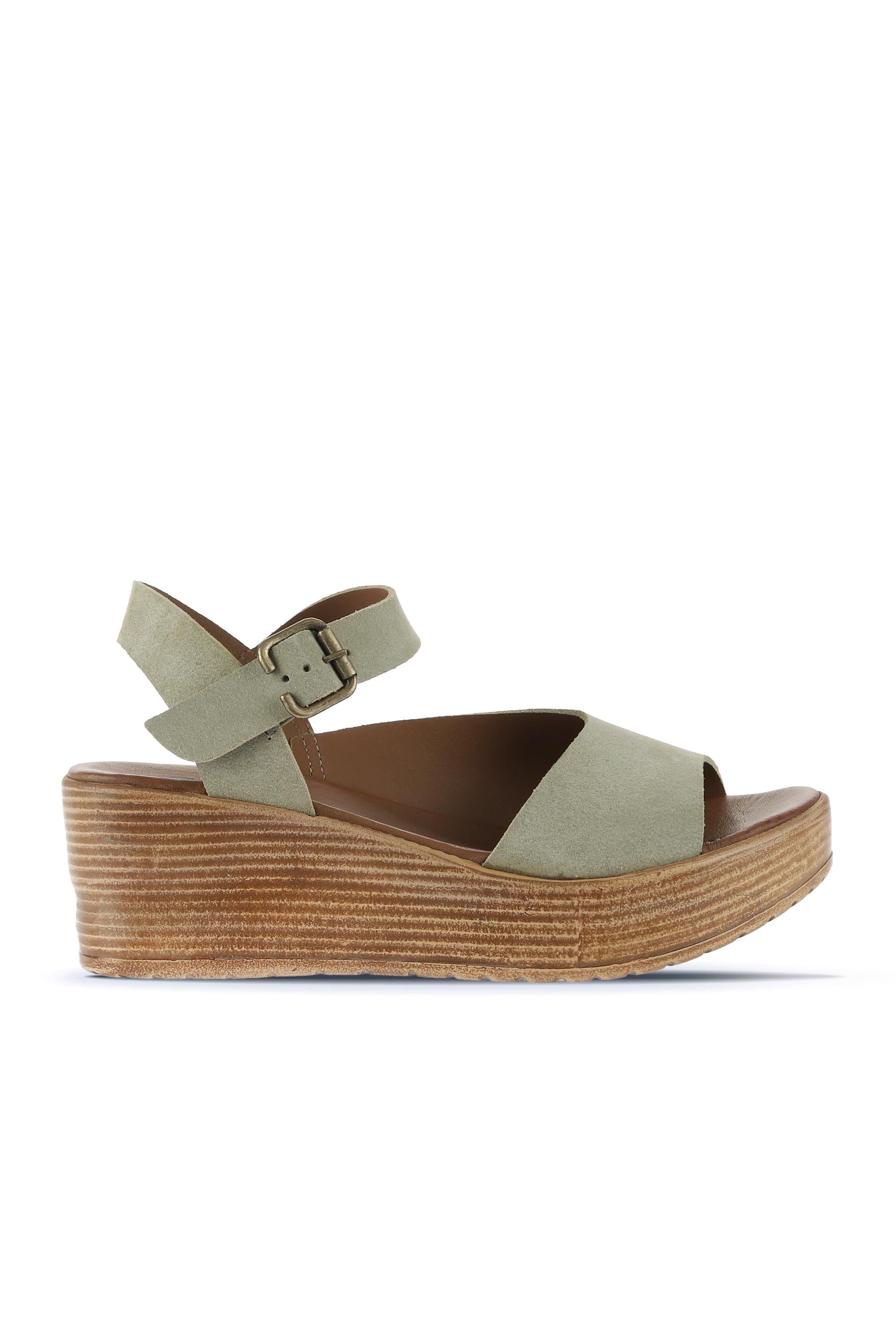 Bueno Women's Leather Wedge Sandal