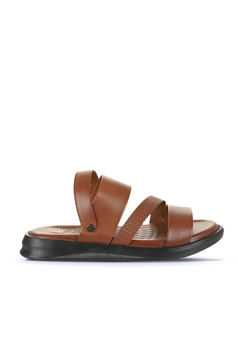 Bueno Men's Leather Flat Sandal