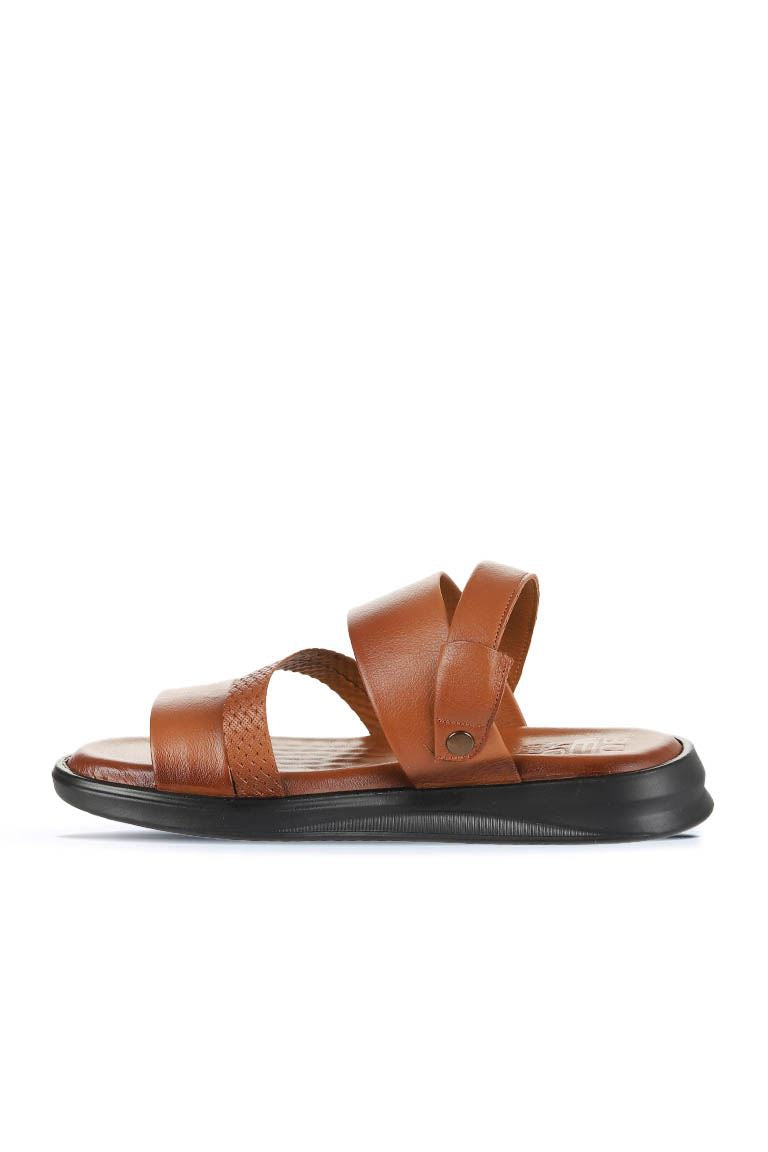 Bueno Men's Leather Flat Sandal