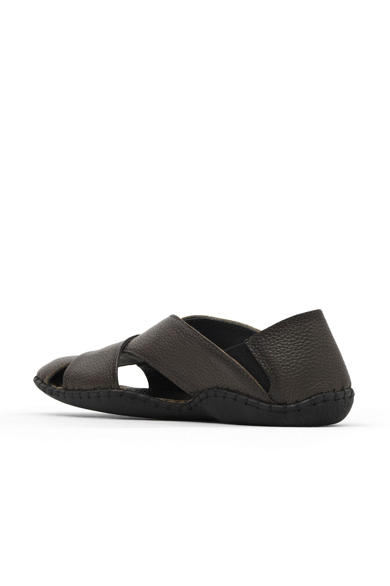 Bueno Men's Leather Flat Sandal