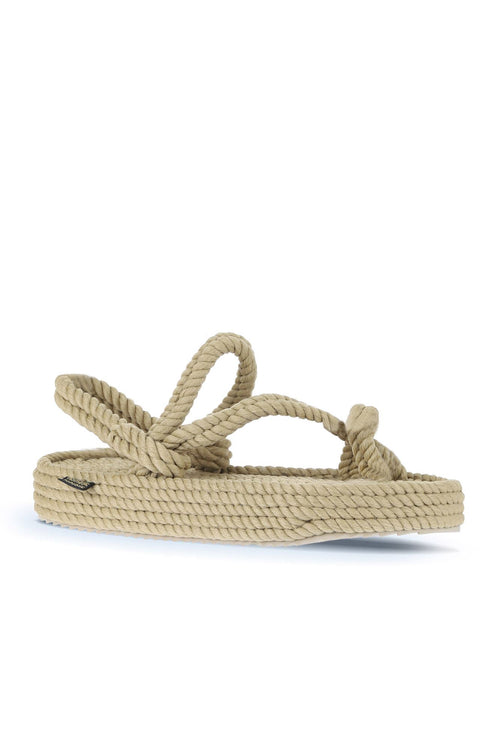 Braided Rope Platform Sandals