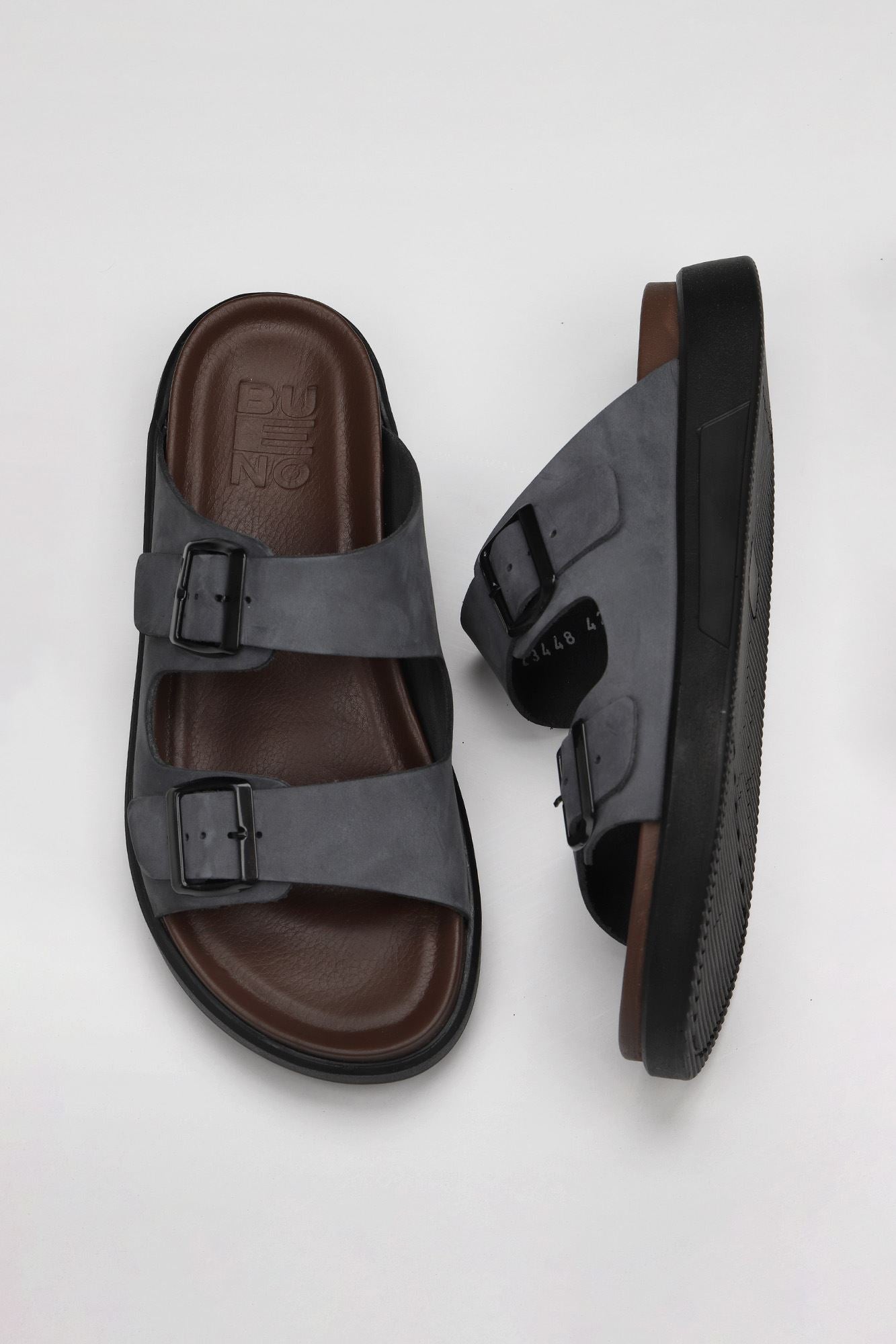 Bueno Men's Leather Flat Slipper