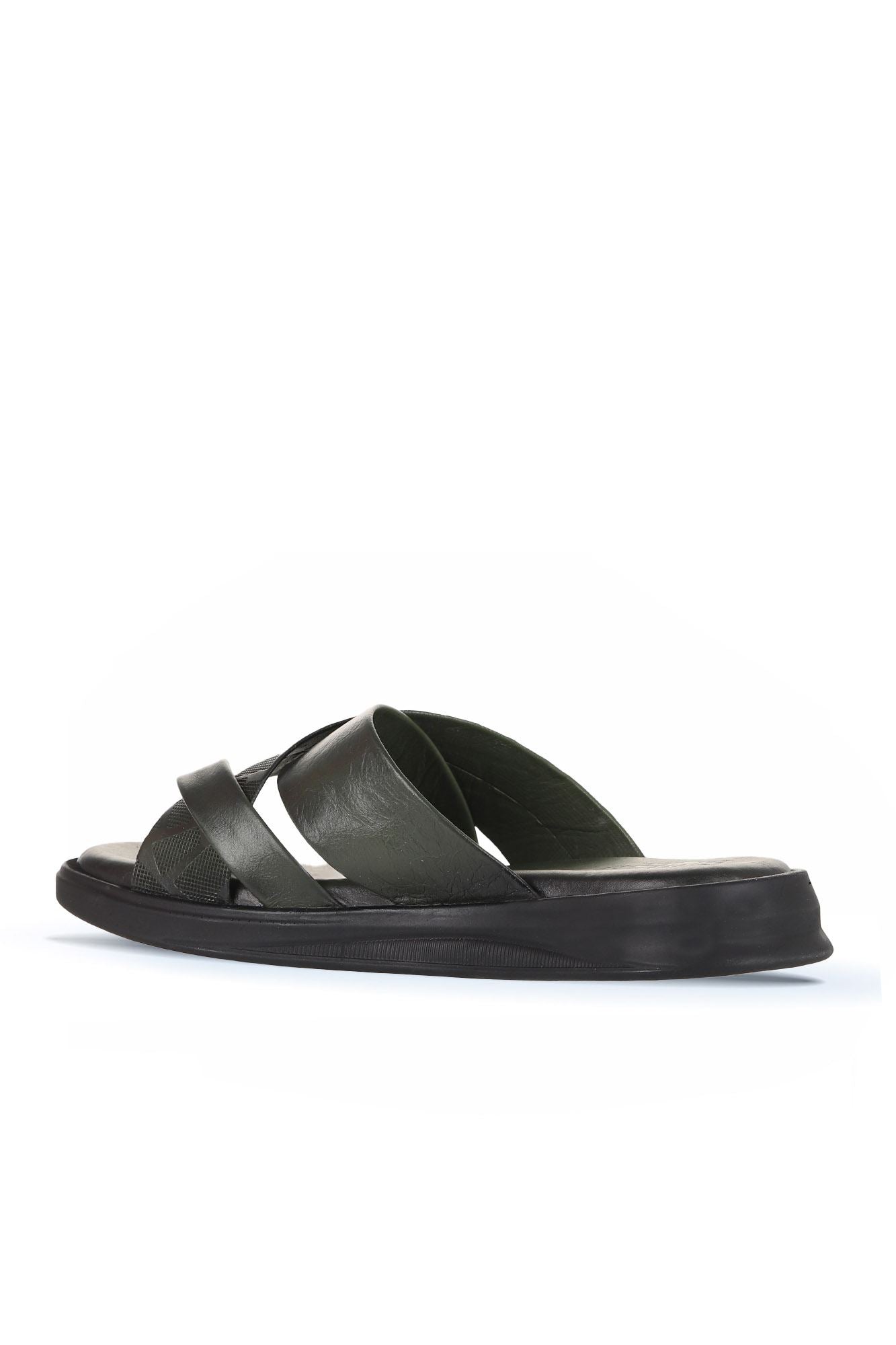 Bueno Men's Leather Flat Slipper