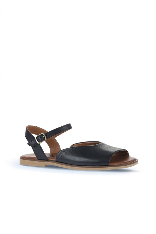 Bueno 's Closed Toe Flat Sandals in black
