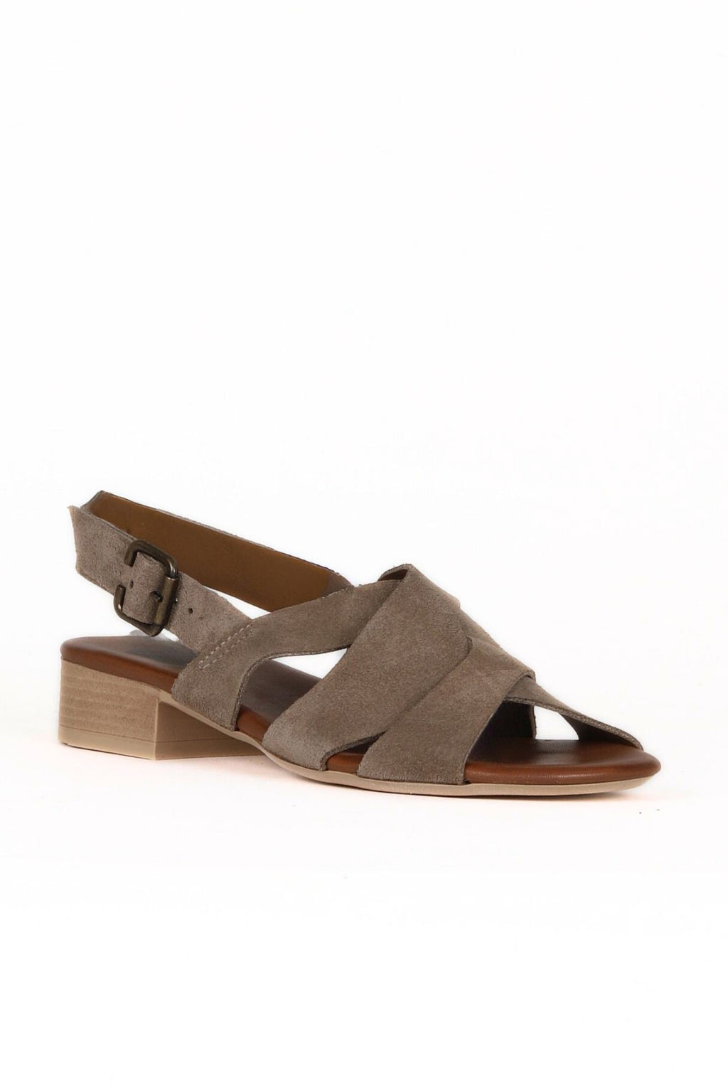 Bueno Women's Leather Low-Heel Sandal
