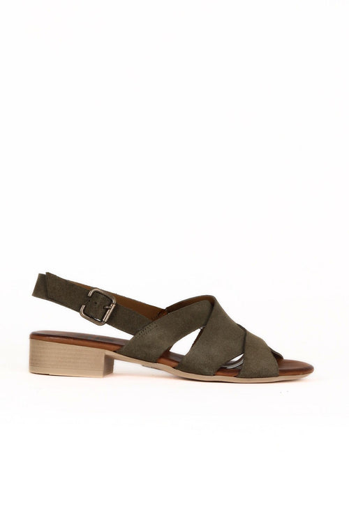 Bueno women's Classic Flat Sandal in khaki