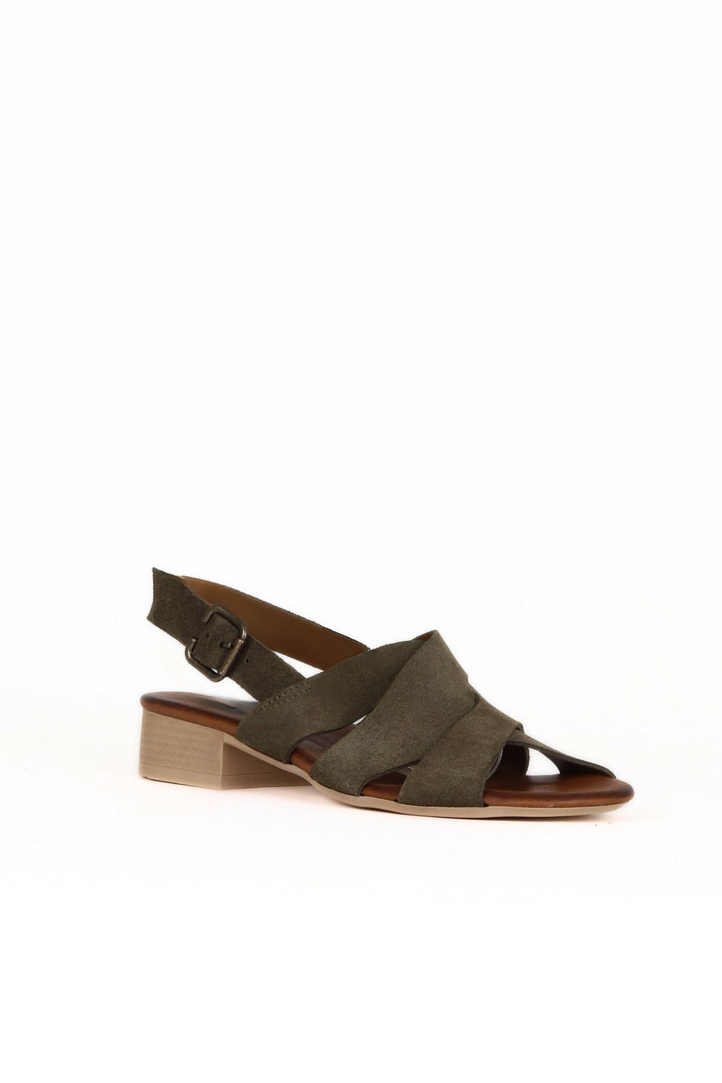 Bueno Women's Leather Low-Heel Sandal