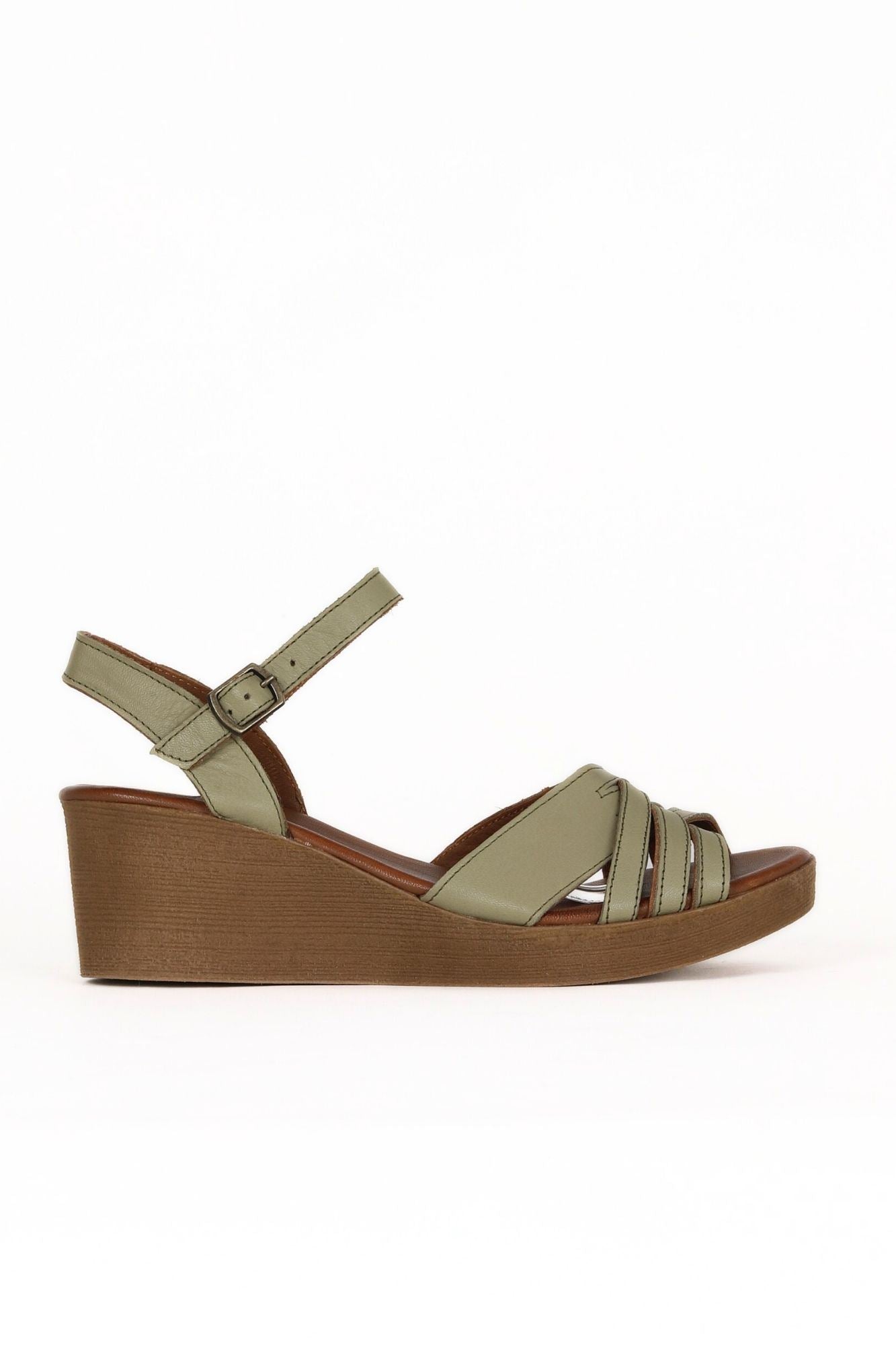 Bueno Women's Leather Wedge Sandal