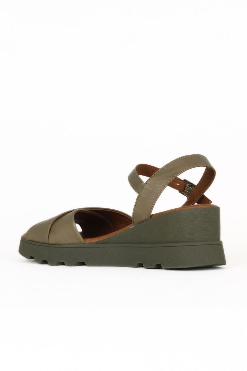 Bueno Women's Leather Wedge Sandal