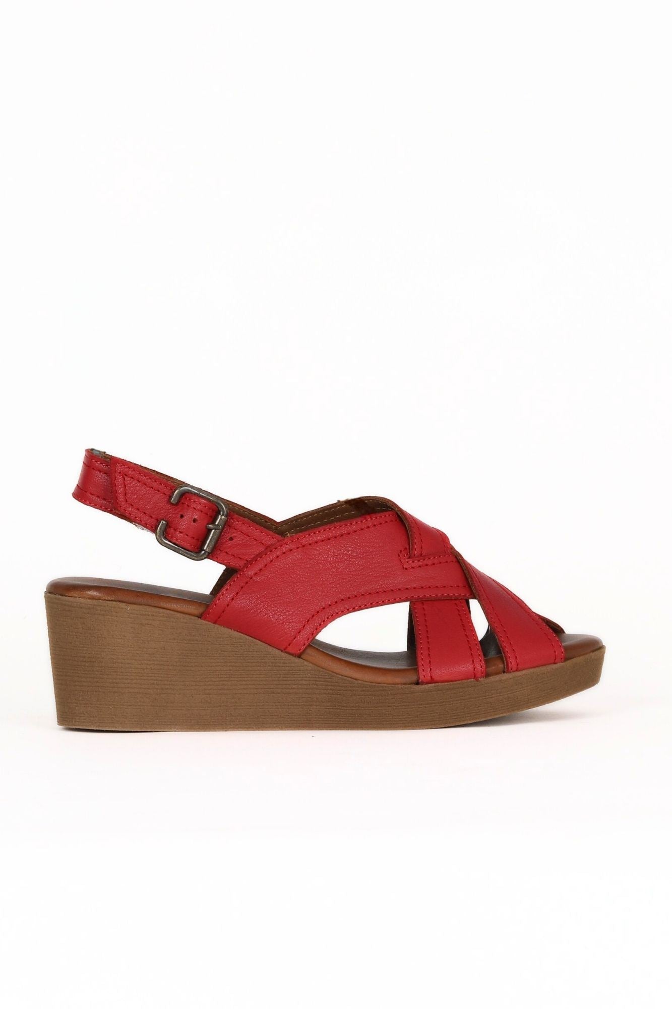 Bueno Women's Leather Wedge Sandal