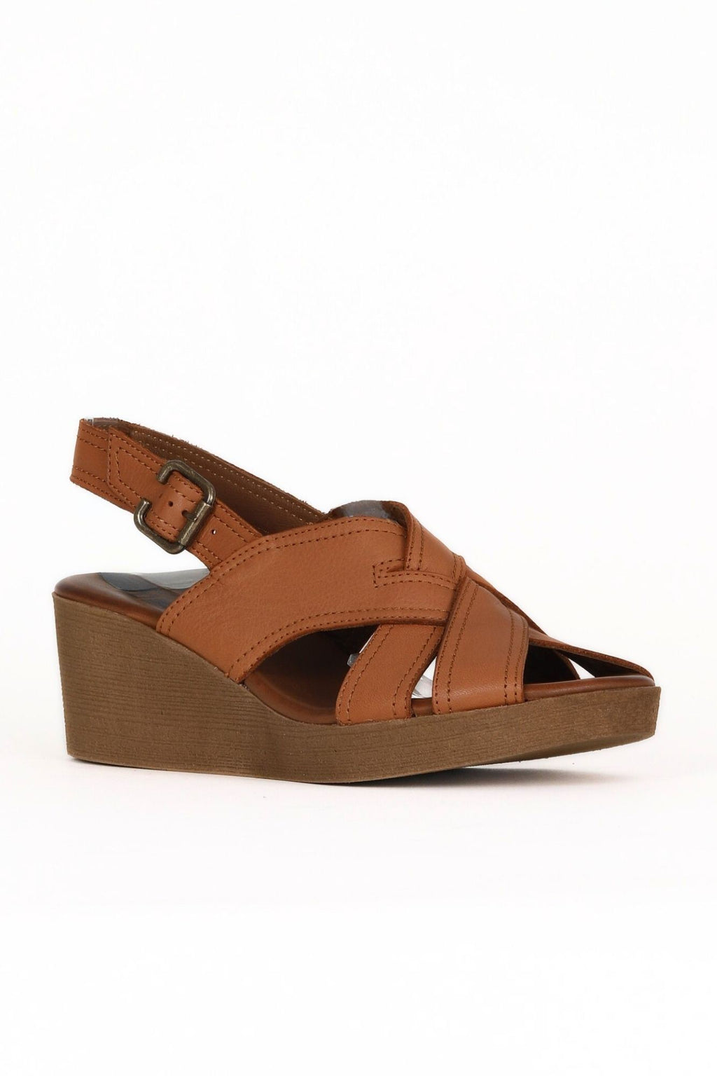 Bueno Women's Leather Wedge Sandal