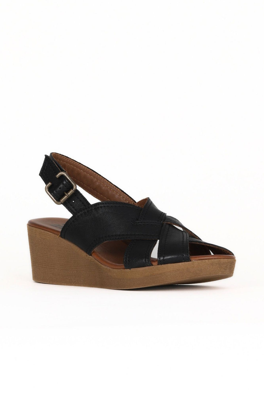 Bueno Women's Leather Wedge Sandal