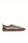 Bueno 's Minimal Flat Woven Sneakers in beige