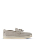 Bueno men's Suede Penny Loafer in beige suede
