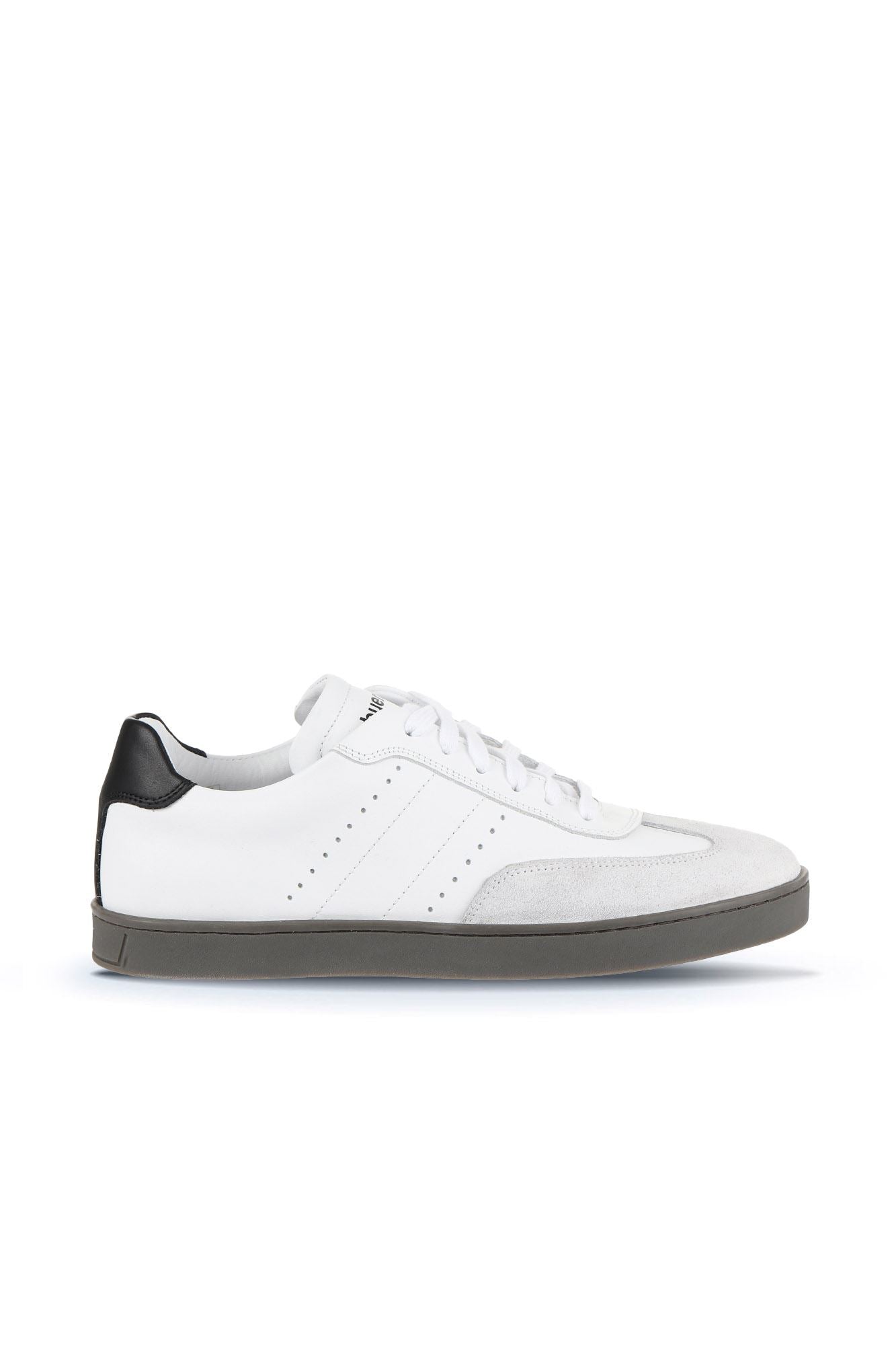 Bueno men's  in white black leather