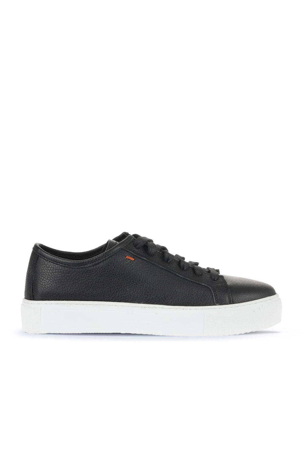 Bueno 's Minimal Court Sneakers in salmon pebbled leather
