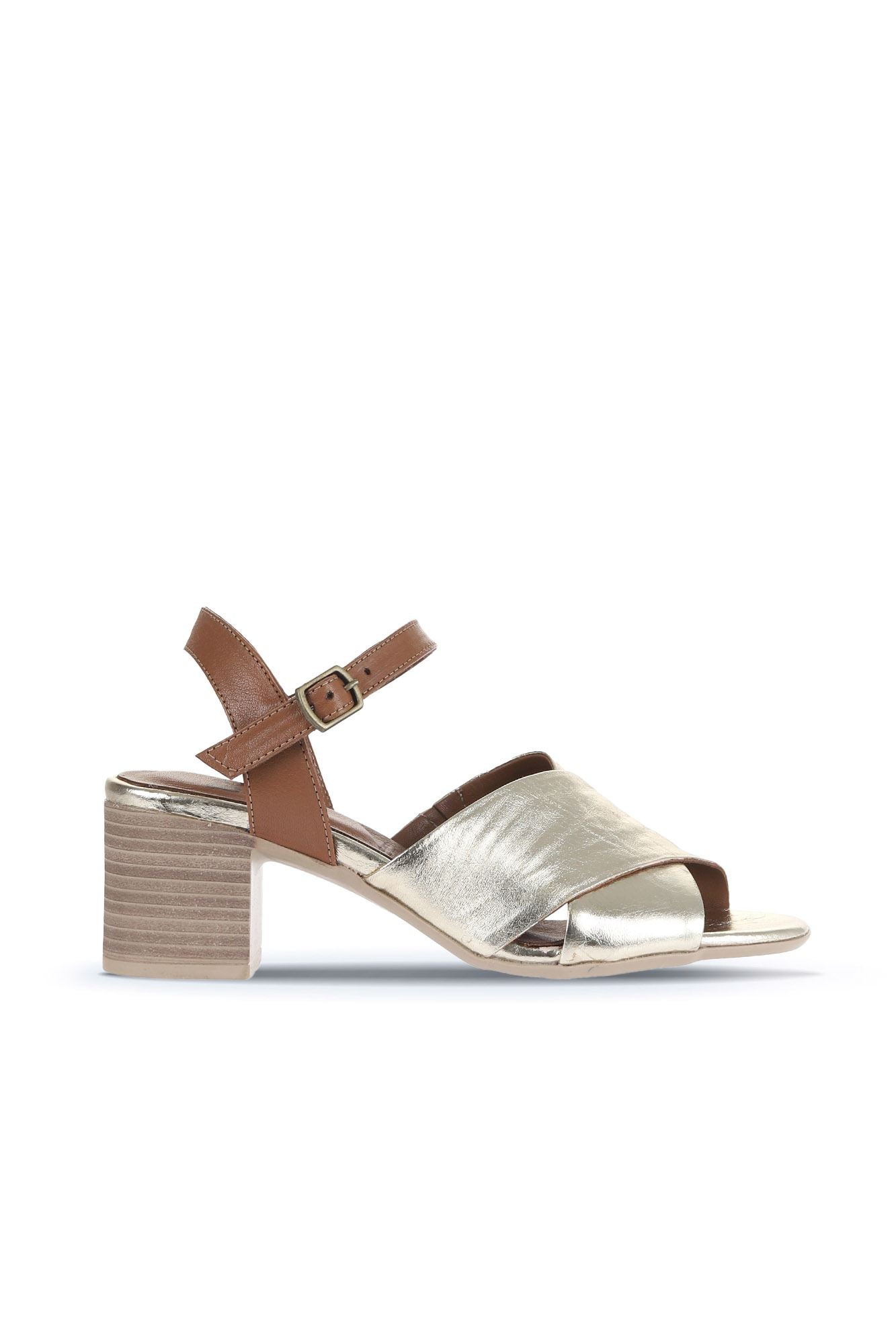 Bueno Women's Leather Heeled Sandal