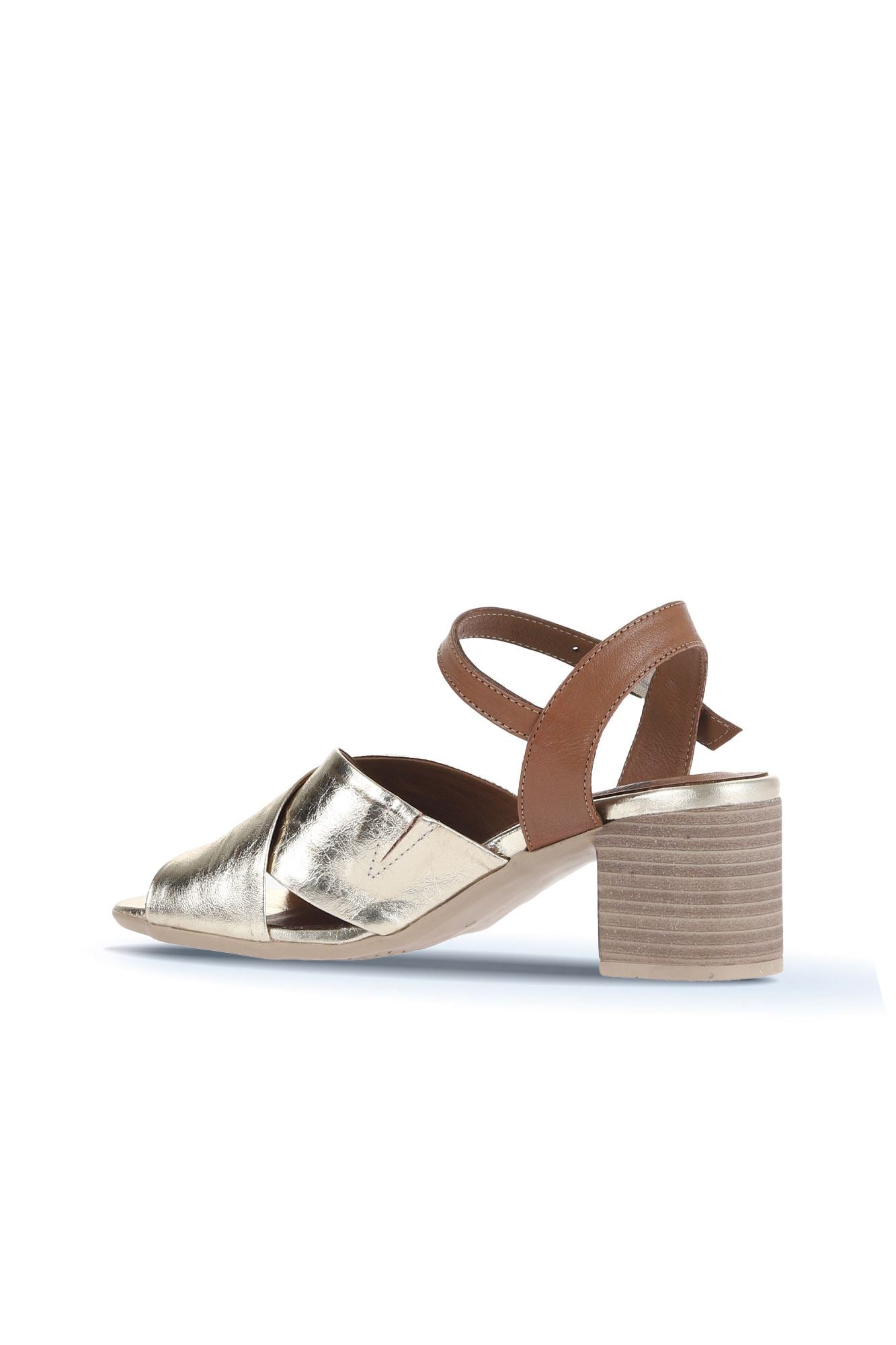 Bueno Women's Leather Heeled Sandal