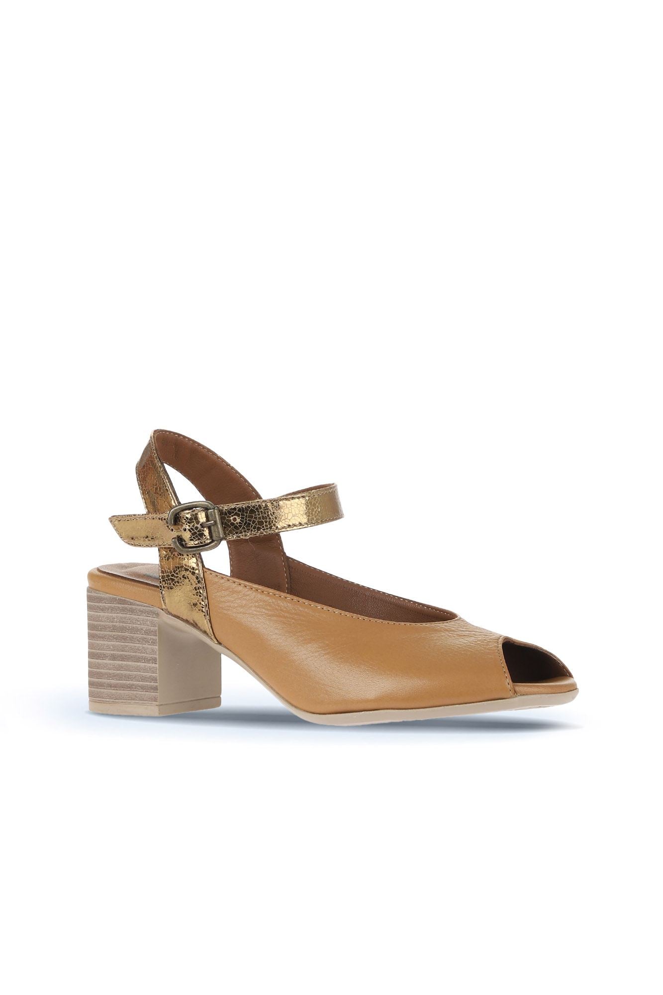 Bueno Women's Leather Heeled Sandal