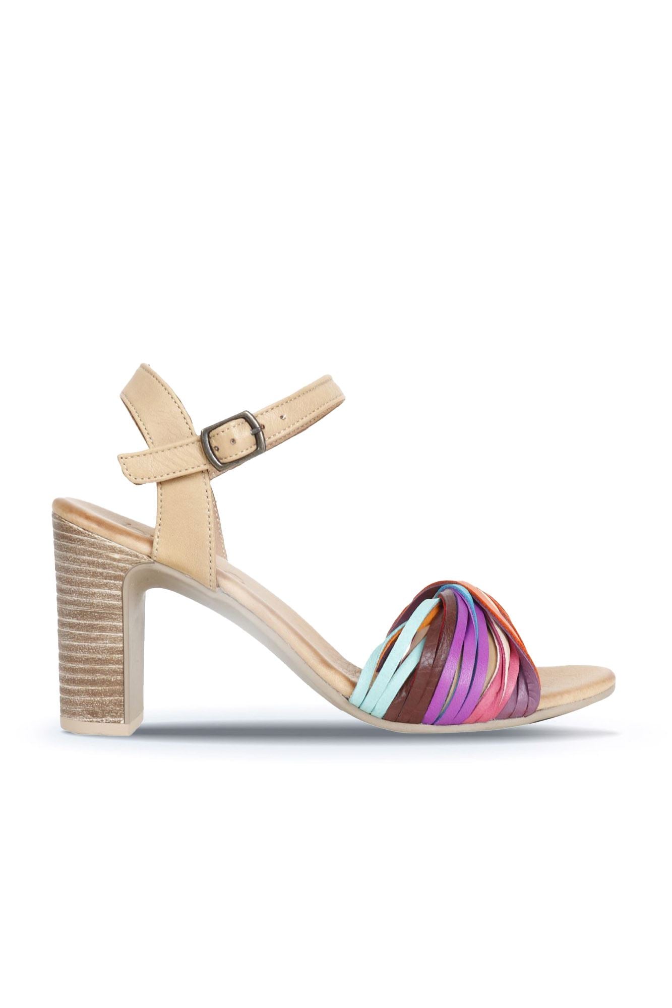 Bueno Women's Leather Heeled Sandal