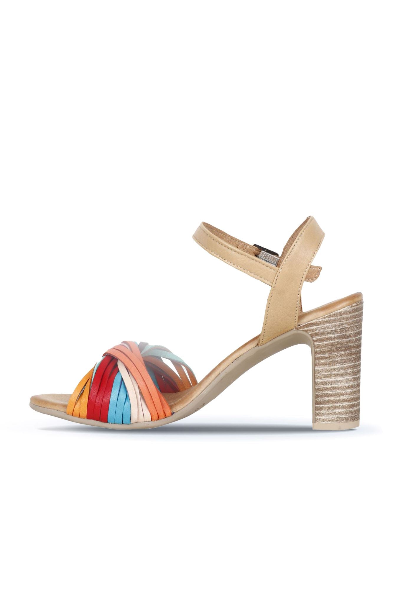 Bueno Women's Leather Heeled Sandal