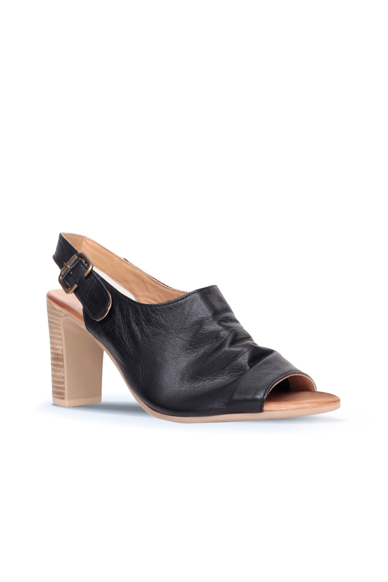 Bueno Women's Leather Heeled Sandal