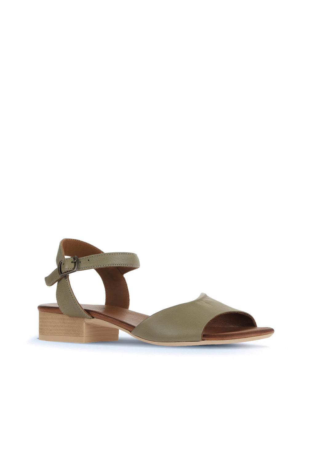 Bueno Women's Leather Low-Heel Sandal
