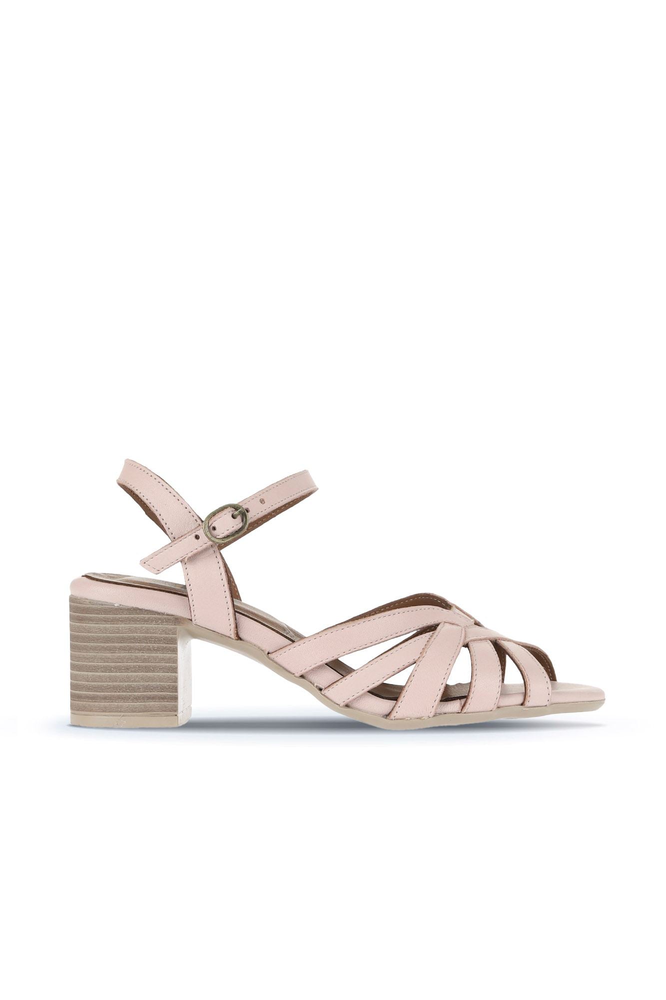 Bueno Women's Leather Heeled Sandal