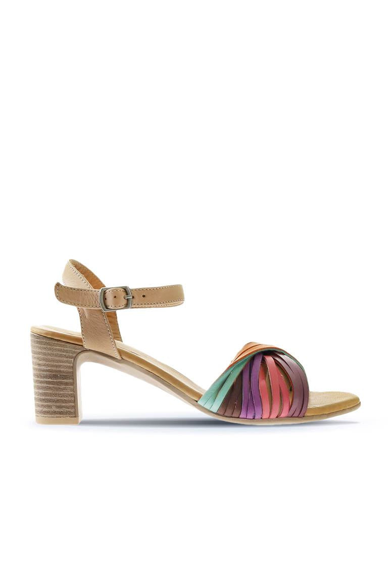 Bueno Women's Leather Heeled Sandal