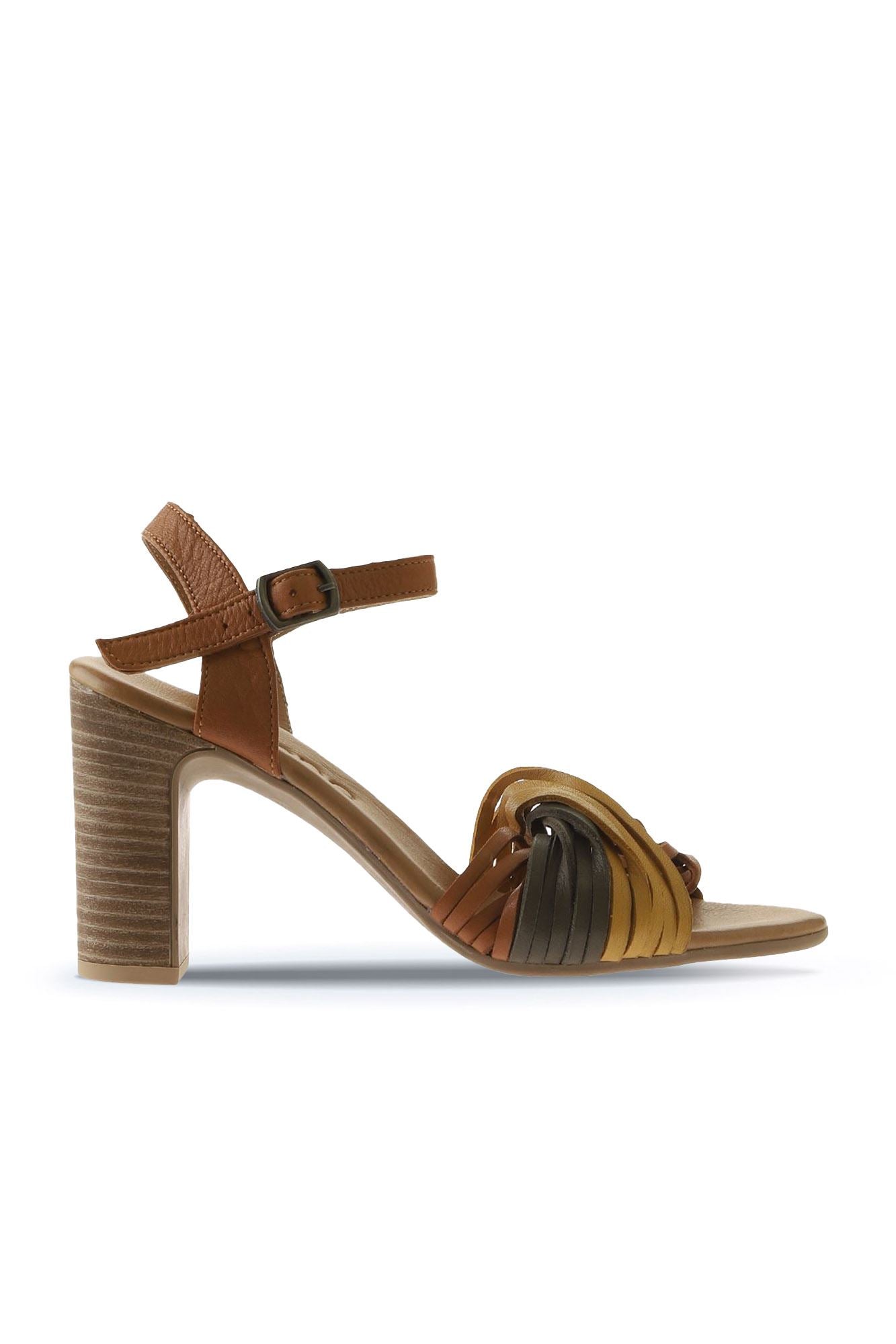 Bueno Women's Leather Heeled Sandal