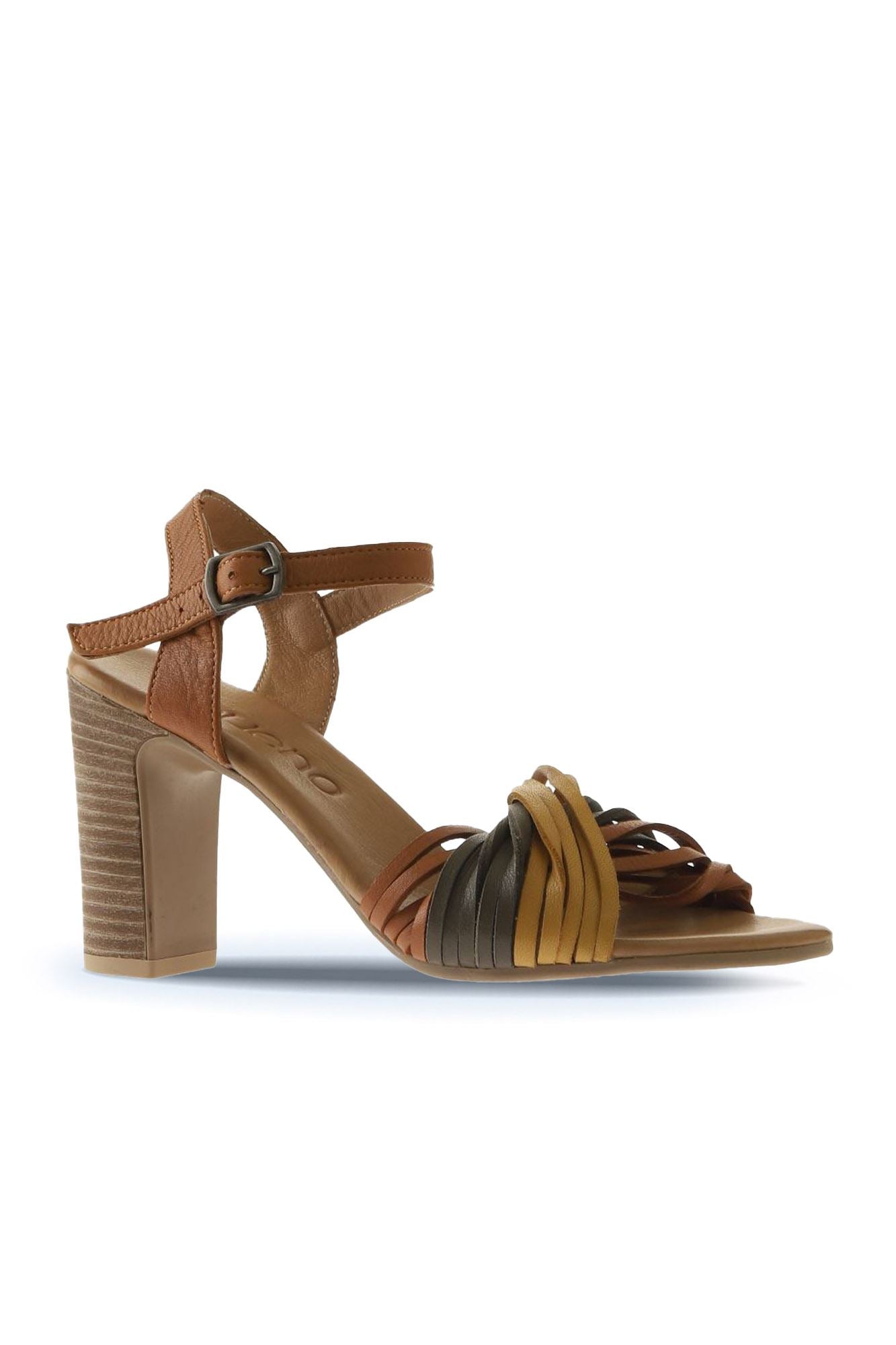 Bueno Women's Leather Heeled Sandal