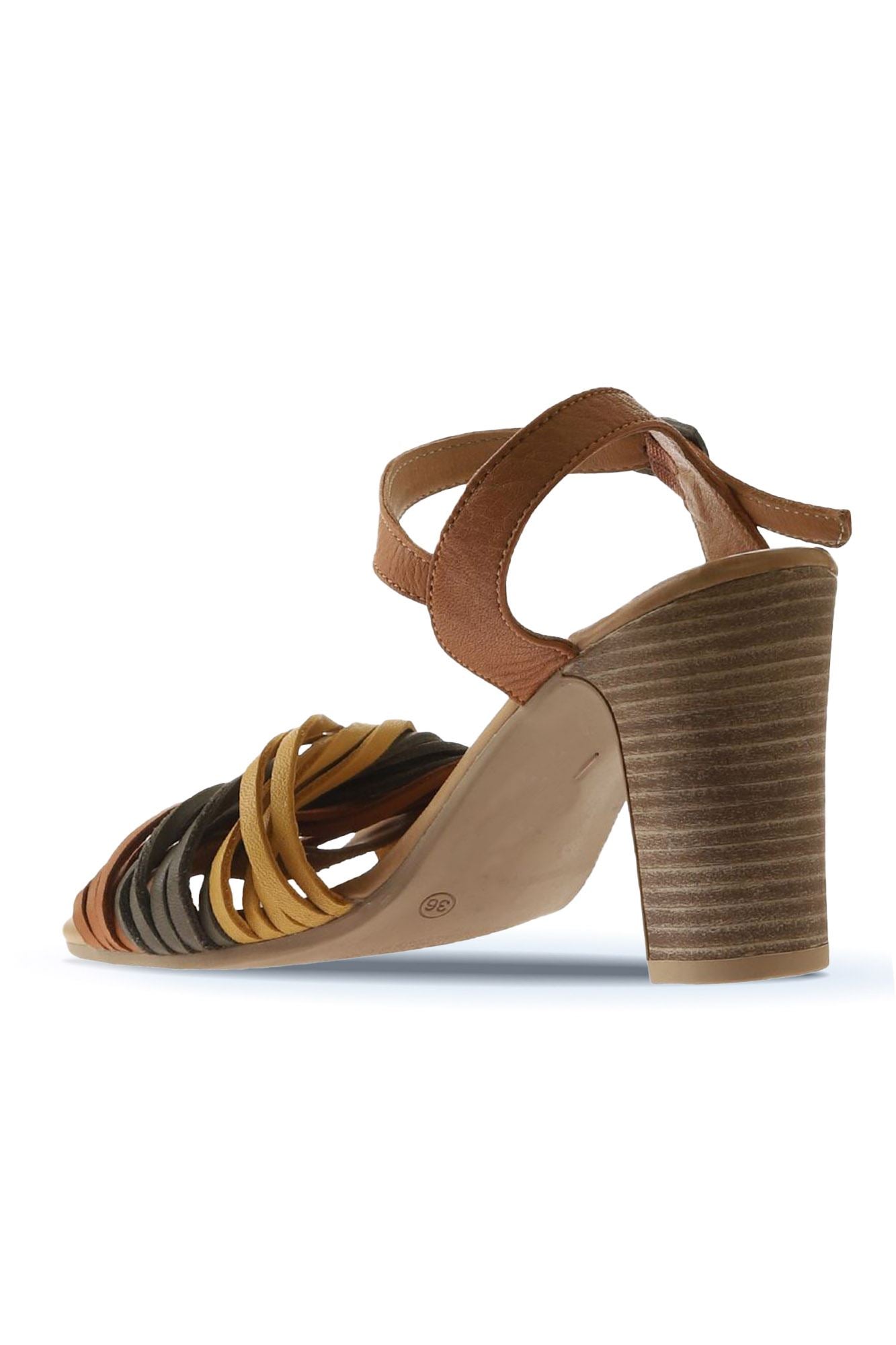 Bueno Women's Leather Heeled Sandal