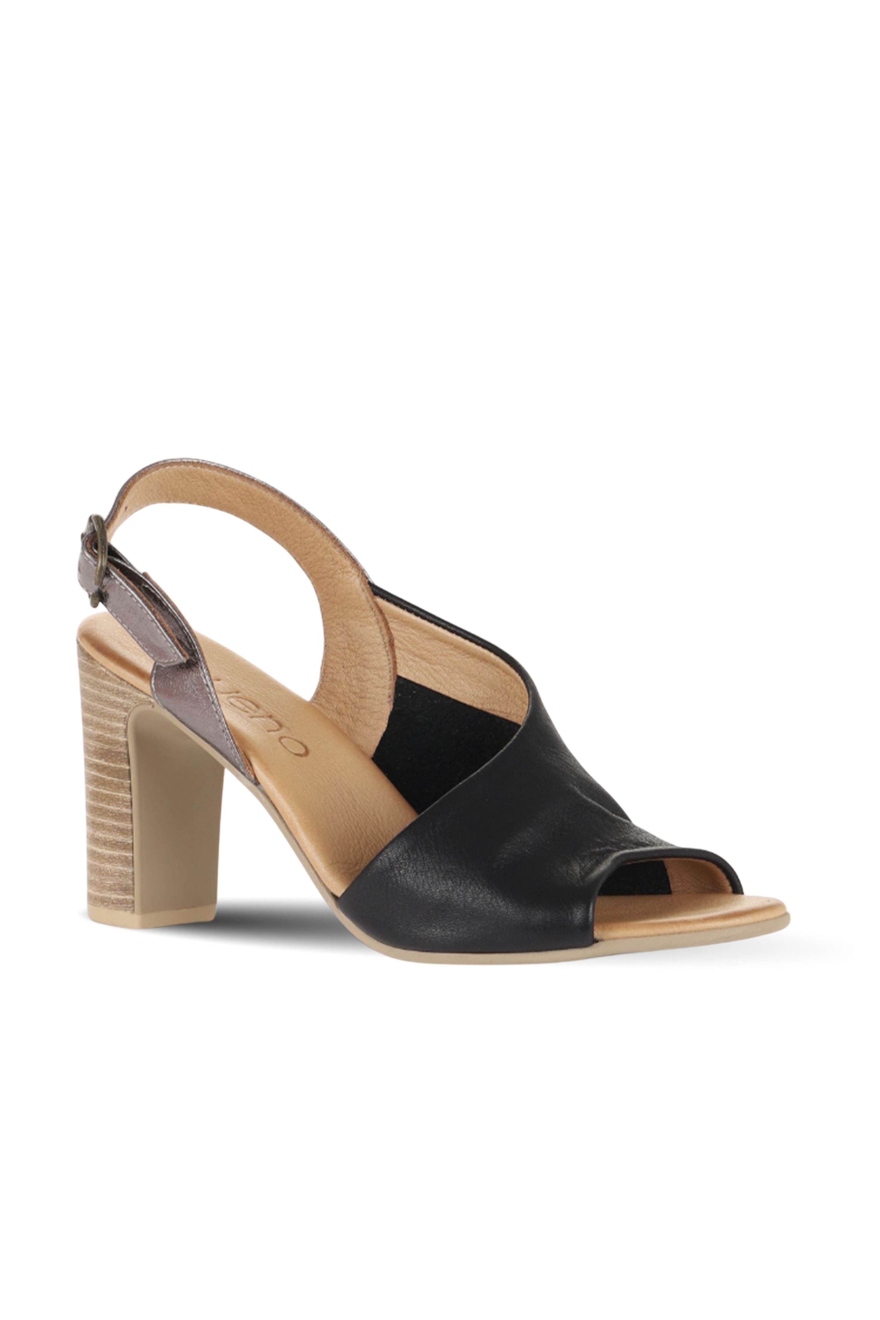 Bueno Women's Leather Heeled Sandal